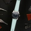 Turquoise Saffiano Leather Watch Strap
