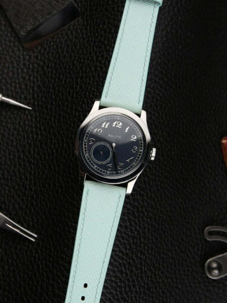 Turquoise Saffiano Leather Watch Strap
