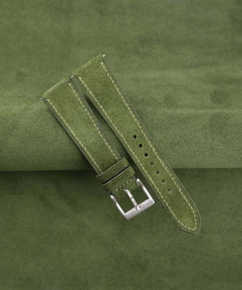 Green Suede Leather Watch Strap