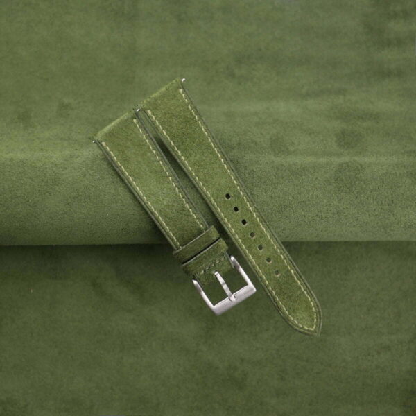 Green Suede Leather Watch Strap