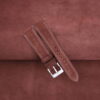 Burgundy Suede Leather Watch Strap