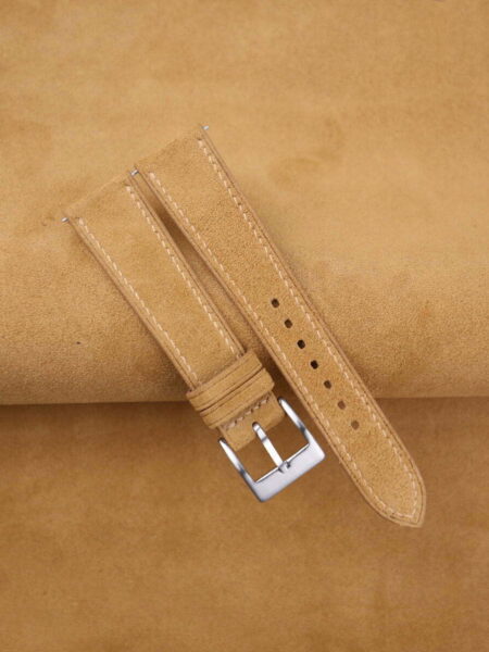 Light Brown Suede Leather Watch Strap