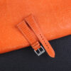 Orange Lizard Leather Watch Strap