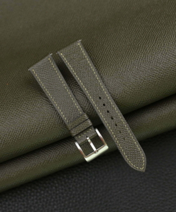 Olive Epsom Leather Watch Strap