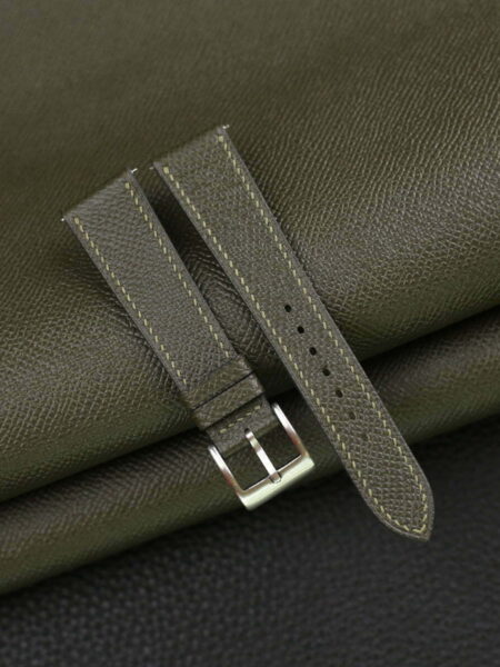 Olive Epsom Leather Watch Strap