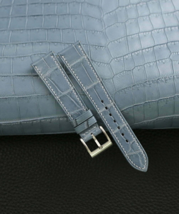 Light Water Alligator Leather Watch Strap