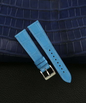 Miami Blue Alligator Leather Watch Strap