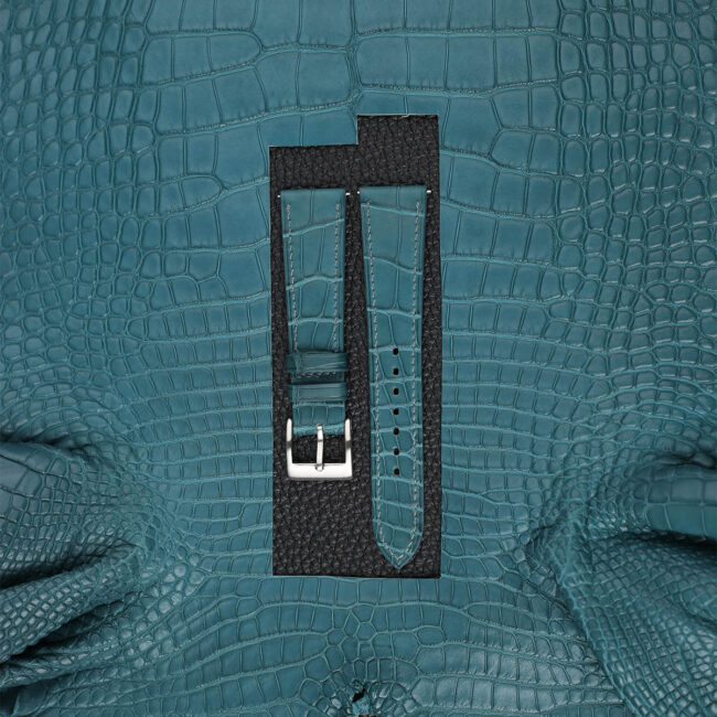 Aqua Green Alligator leather watch strap