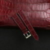 Bordeaux Alligator Leather Watch Strap
