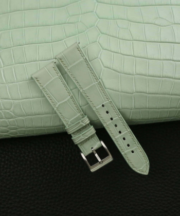 Mint Alligator Leather Watch Strap