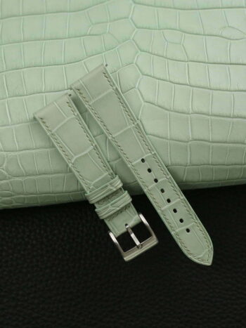 David Lane Design Loden Matte Alligator Watch Strap US Hide Full Hand Stitch Premium 20mm