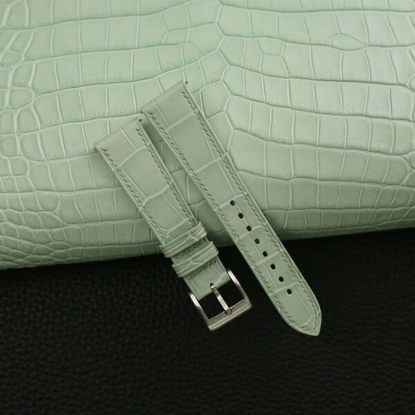 Mint Alligator Leather Watch Strap