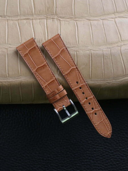 Natural Alligator Leather Watch Strap