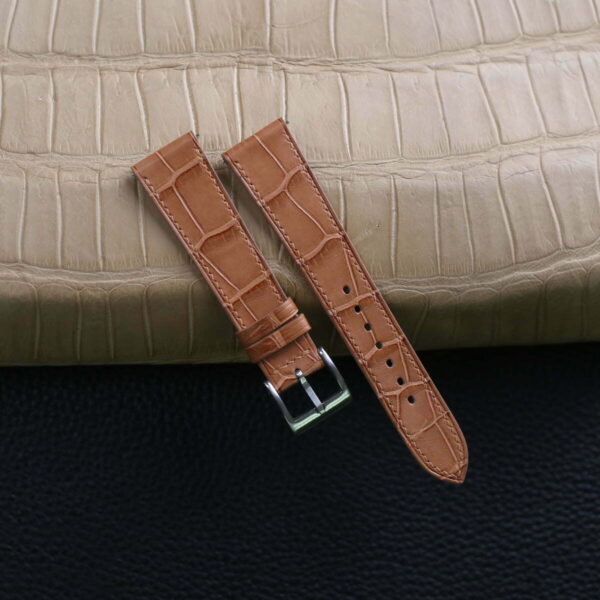 Natural Alligator Leather Watch Strap