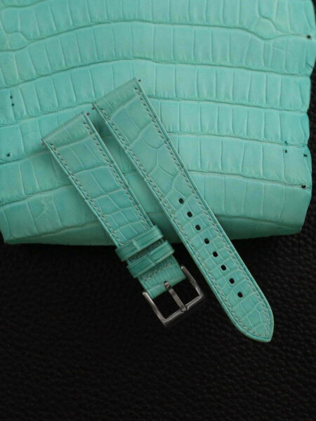Turquoise Alligator Leather Watch Strap