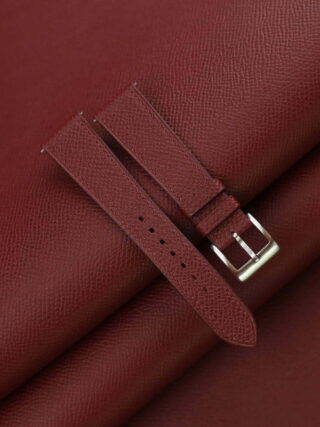 Bespoke Black Epsom Leather Watch Strap Handmade E05 - Hephakee