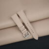 Cream Saffiano Leather Watch Strap