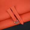 Orange Saffiano Leather Watch Strap