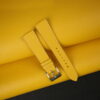 Yellow Saffiano Leather Watch Strap