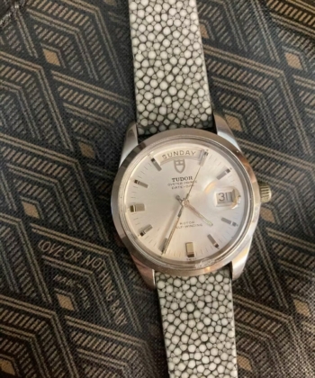 Vintage Moss Stingray Leather Watch Strap