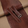 Dark Brown Snake Sea Leather Watch Strap