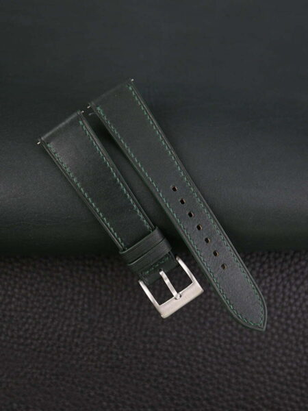 Forest Barenia leather watch strap
