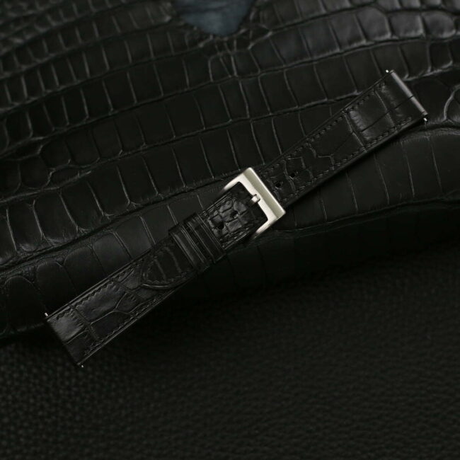 Black Alligator leather watch strap