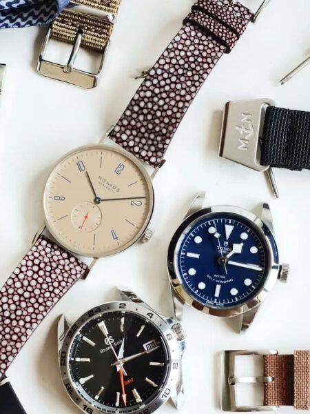 Purple Stingray leather watch strap