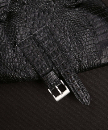 Black Double Hornback Alligator Watch Strap