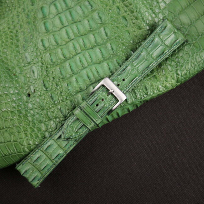 Green Double Hornback Alligator Watch Strap