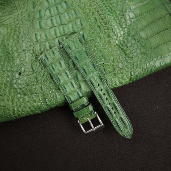 Green Double Hornback Alligator Watch Strap