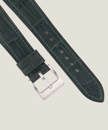 Dark Green Alligator leather watch strap