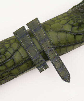 Green Alligator Leather Watch Strap