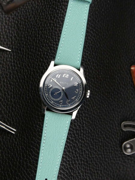 Turquoise Alran Chevre Leather Watch Strap