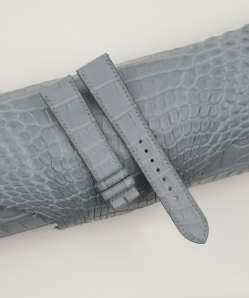 Light Grey Alligator Leather Watch Strap