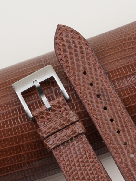 Chocolate Lizard Leather Watch Strap