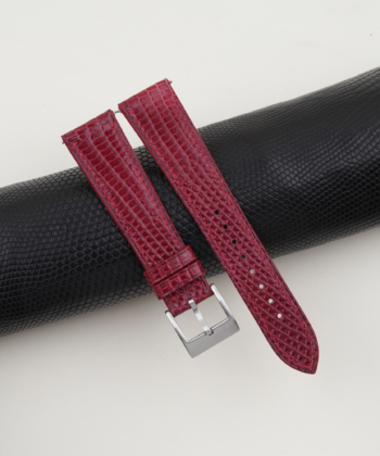 Red Lizard Leather Watch Strap