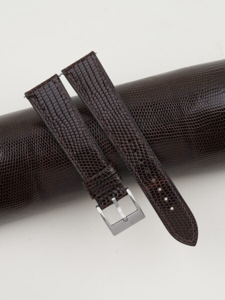 Dark Brown Lizard Leather Watch Strap