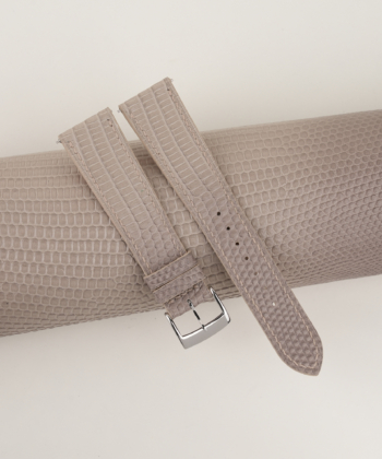 Light Grey Lizard Leather Watch Strap