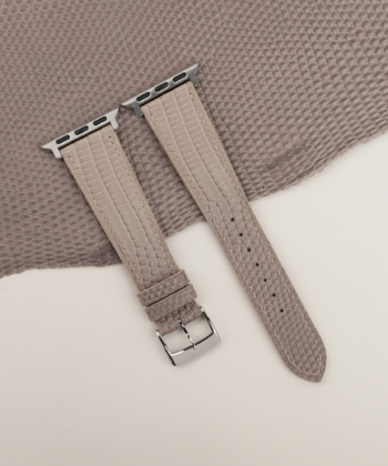 Light Grey Lizard Leather Apple Watch Band