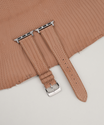 Light Brown Lizard Leather Apple Watch Band