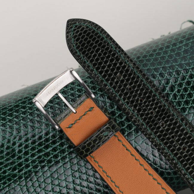 Dark Green Lizard Leather Watch Strap