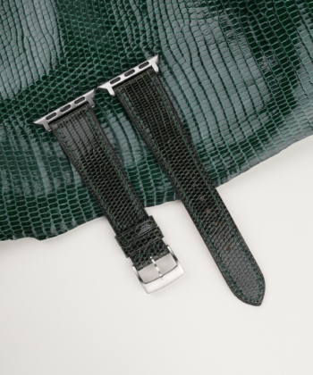 Dark Green Lizard Leather Apple Watch Band