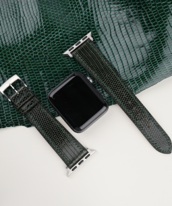 Dark Green Lizard Leather Apple Watch Band