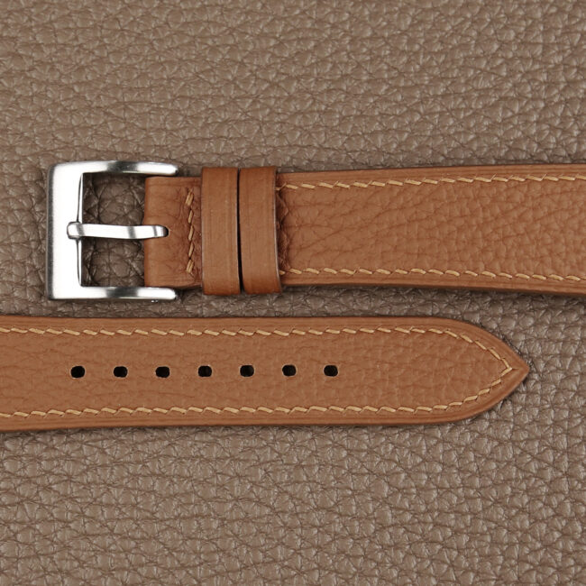 Golden Togo Leather Watch Strap
