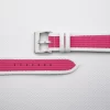 Pink Canvas Folded Edge Epsom Watch Strap