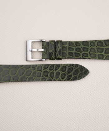 vintage green alligator watch strap