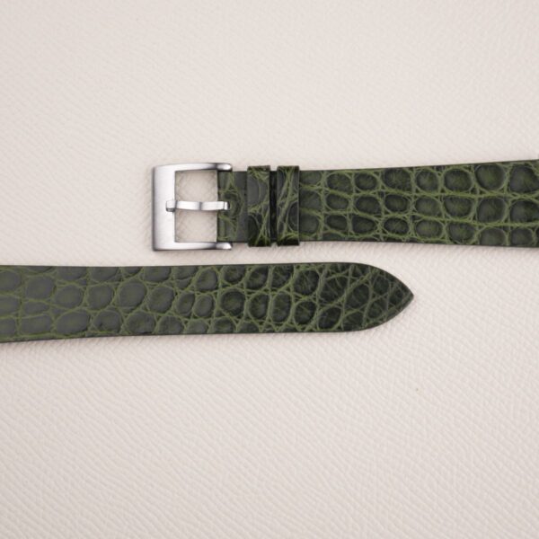 vintage green alligator watch strap