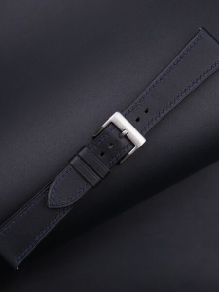 Box Calf Navy Leather Watch Strap | Handdn - Bespoke Watchstraps