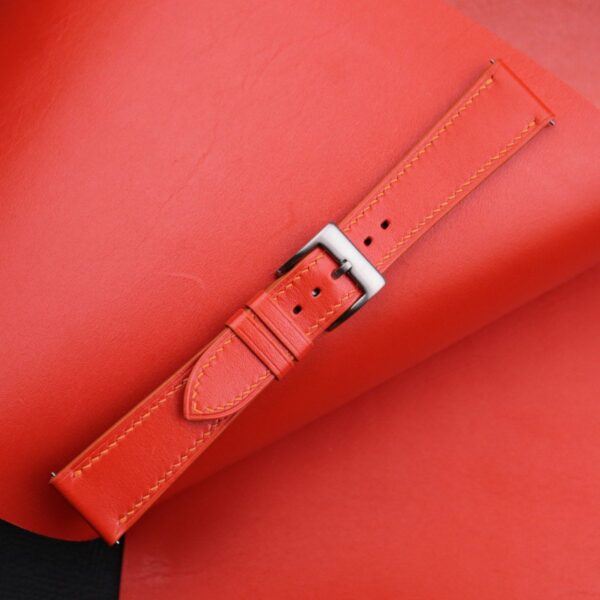 Handdn Box Calf Red Leather Watch Strap